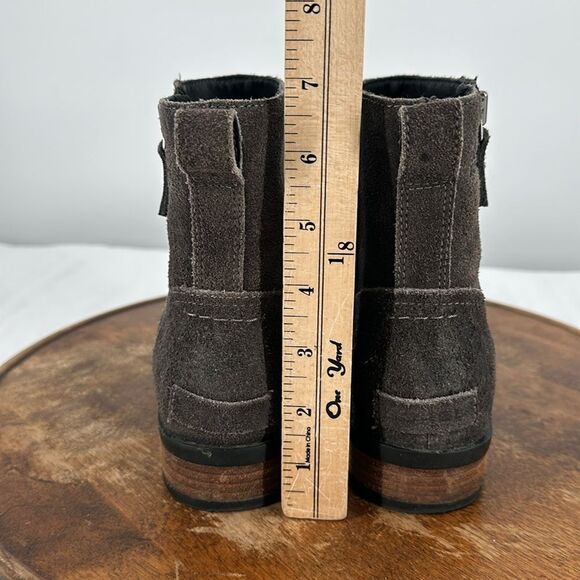Sorel Boots Womens 8 Emelie Zip Booties Waterproof Brown Leather Suede - Picture 5 of 10
